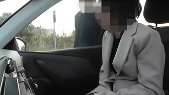 Wife Gets Dogged In Public Parking Lot And Gives Handjob To Voyeur After Work - Misscreamy