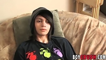 Beautiful Young Man Pleasures Himself During A Sex Interview